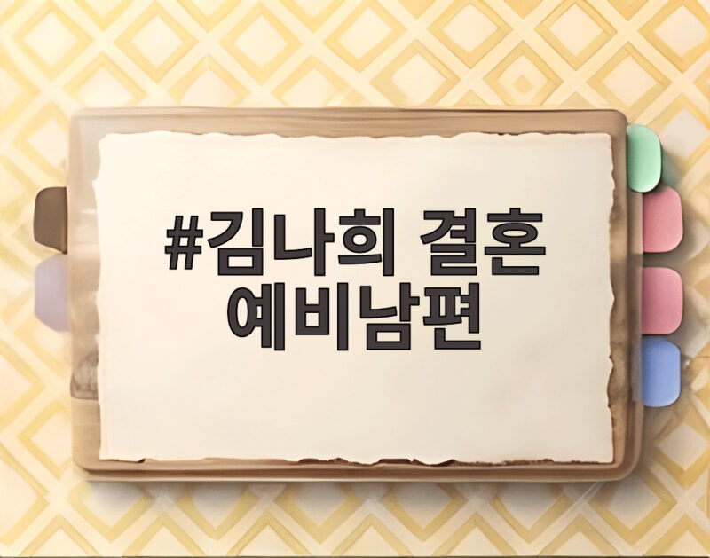 김나희 결혼 예비남편