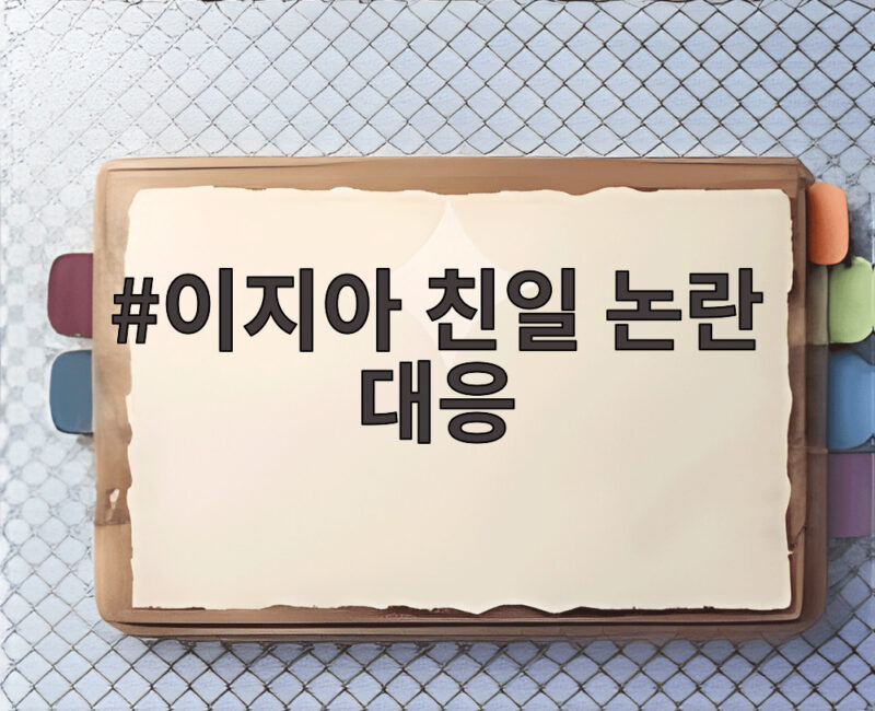 이지아 친일 논란 대응
