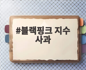 블랙핑크 지수 사과