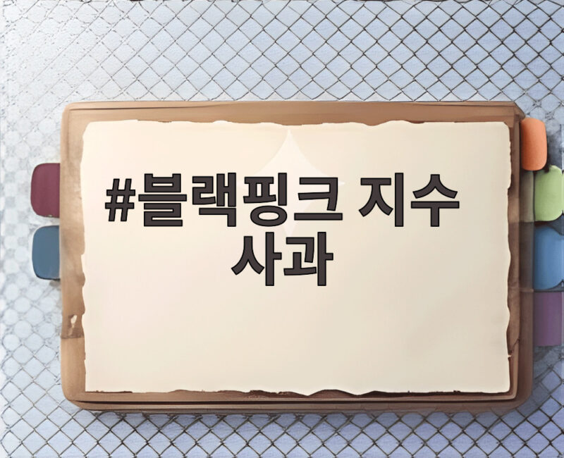 블랙핑크 지수 사과
