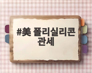 美 폴리실리콘 관세