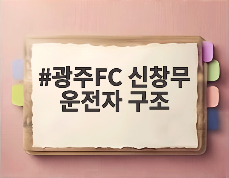 광주FC 신창무 운전자 구조
