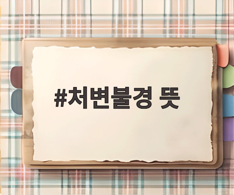 처변불경 뜻