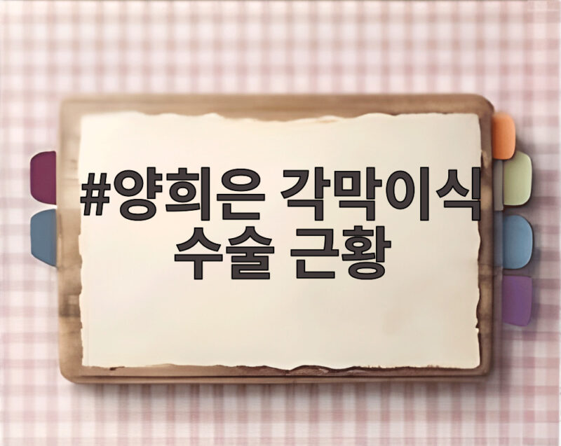양희은 각막이식 수술 후 근황 화제 1 양희은 각막이식 수술 근황