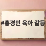 홍경민 육아 갈등