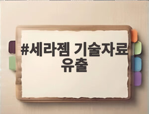 세라젬 기술자료 유출