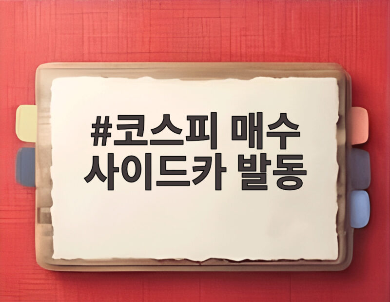 코스피 매수 사이드카 23번째 발동, 6600선 회복 1 코스피 매수 사이드카 발동