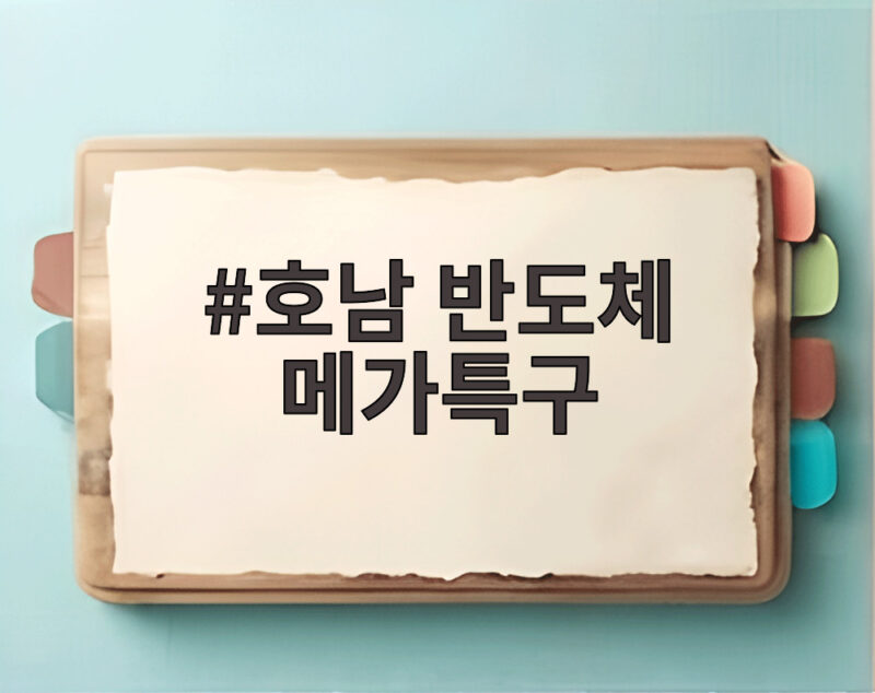 호남 반도체 메가특구의 핵심 쟁점 1 호남 반도체 메가특구