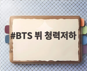 BTS 뷔 청력저하