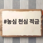 NH농협 농심천심 적금 최고 연 8.15% 금리 농심 천심 적금