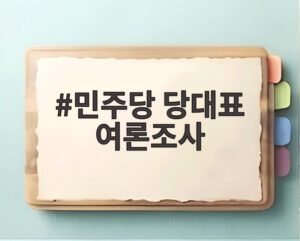 민주당 당대표 여론조사
