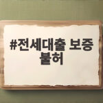 전세대출 보증 불허 비거주 1주택자 규제 전세대출 보증 불허