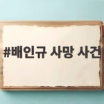 배인규 사망 사건 정리, 유서 없이 추락사 배인규 사망 사건