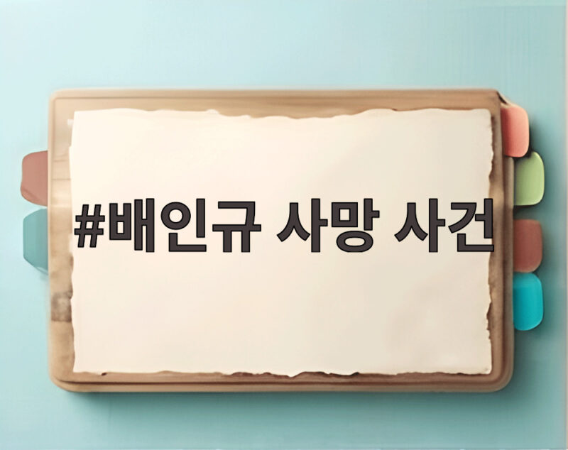배인규 사망 사건 정리, 유서 없이 추락사 1 배인규 사망 사건