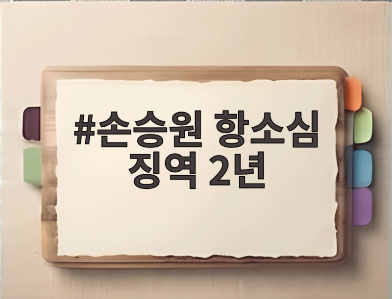 손승원 항소심 징역 2년 다섯번째 음주운전 형량 1 손승원 항소심 징역 2년
