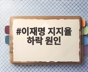이재명 지지율 하락 원인