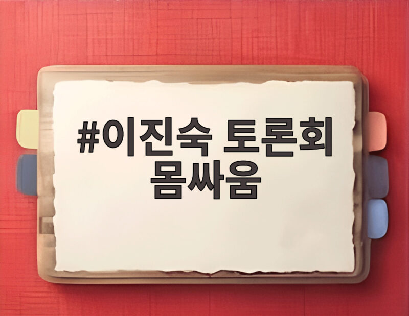 이진숙 토론회 몸싸움 5.18 왜곡 1 이진숙 토론회 몸싸움