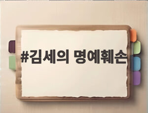 김세의 명예훼손