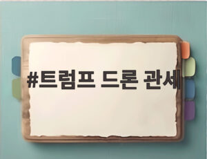 트럼프 드론 관세