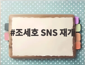 조세호 SNS 재개