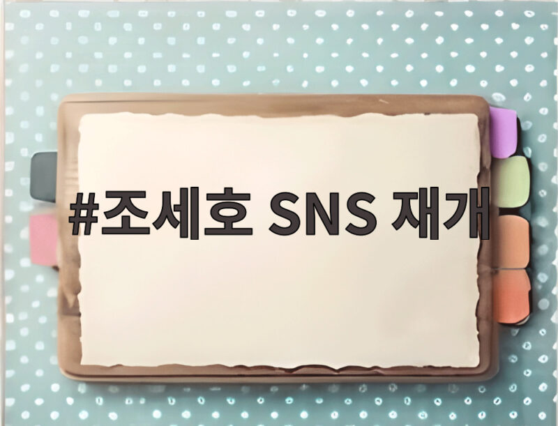 조세호 SNS 재개 도라이버 시즌6 복귀 1 조세호 SNS 재개
