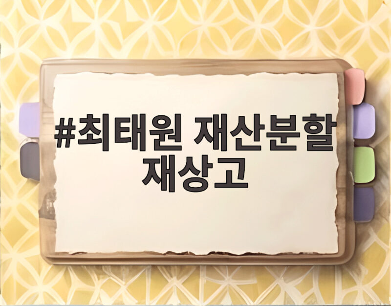 최태원 재산분할 재상고 9440억 확정 여부 1 최태원 재산분할 재상고