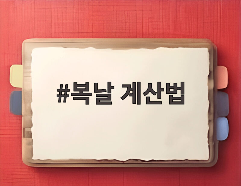 복날 계산법 삼복 날짜 알아보기 1 복날 계산법