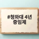 청와대 4년 중임제