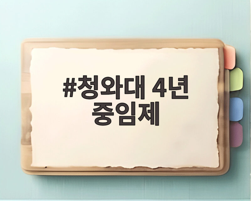 청와대 4년 중임제 개헌 논의 본격화 1 청와대 4년 중임제