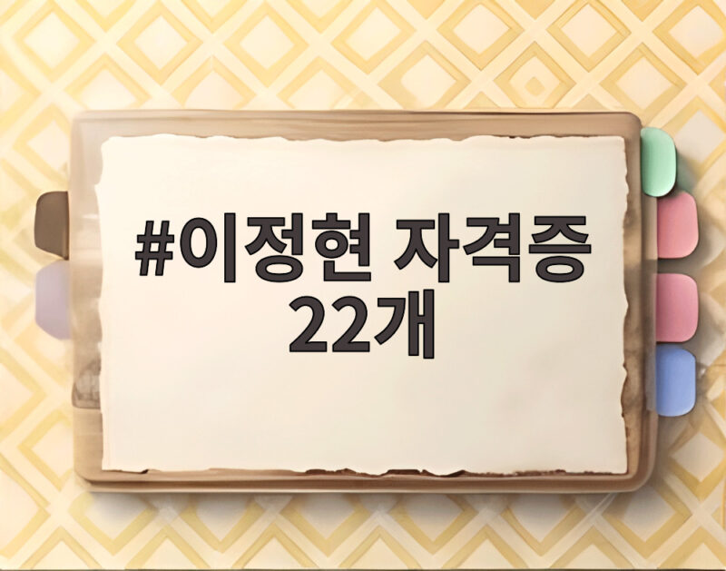 이정현 자격증 22개