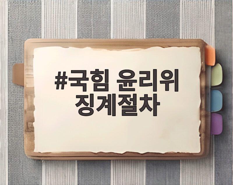 국힘 윤리위 징계절차
