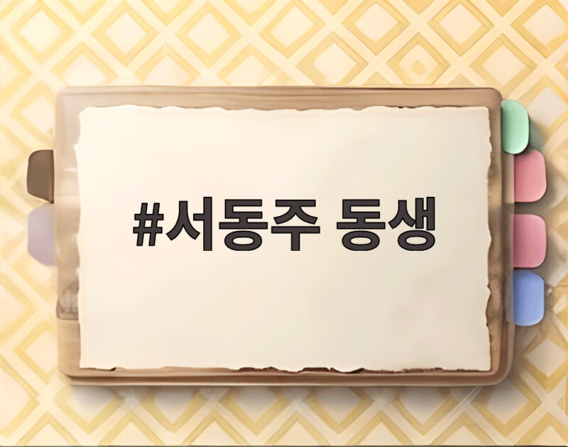 서동주 동생