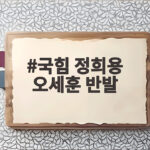국힘 정희용 오세훈 원내회의 반발 논란 국힘 정희용 오세훈 반발