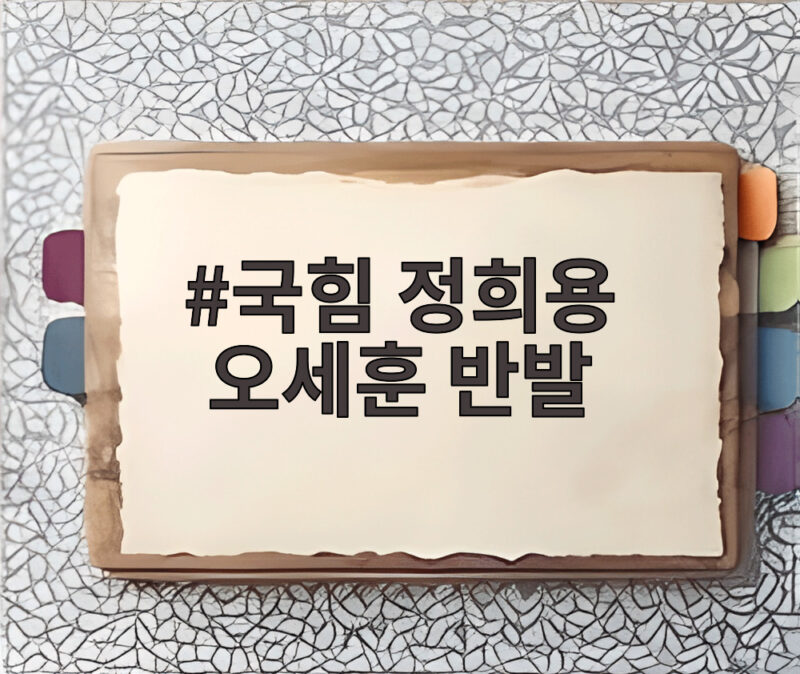 국힘 정희용 오세훈 반발