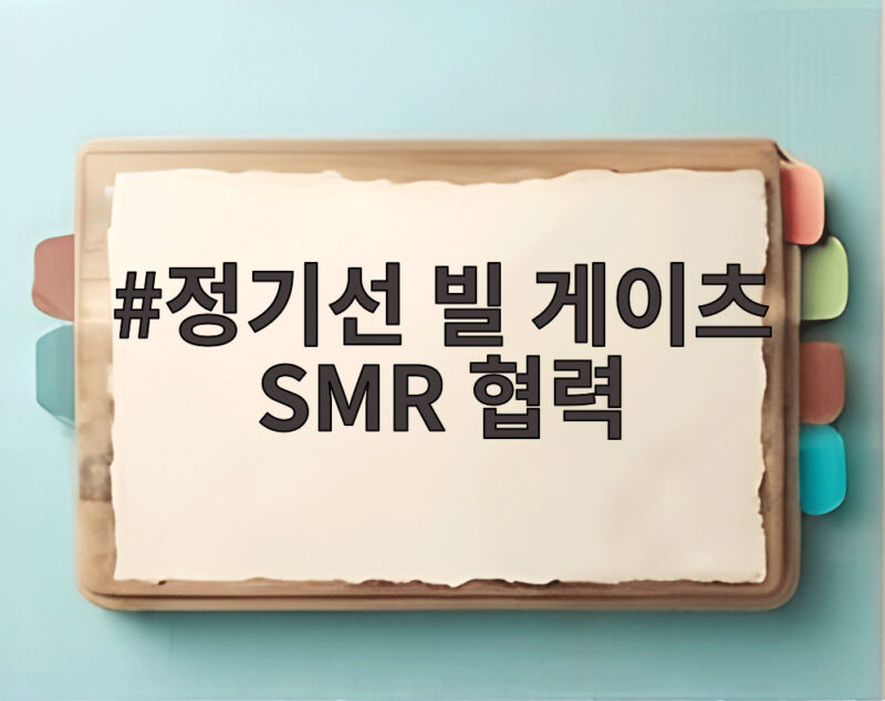 정기선 빌 게이츠 SMR 협력으로 열린 미래 1 정기선 빌 게이츠 SMR 협력