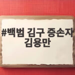 백범 김구 증손자 김용만