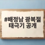 배정남 광복절 태극기 공개 화제 배정남 광복절 태극기 공개