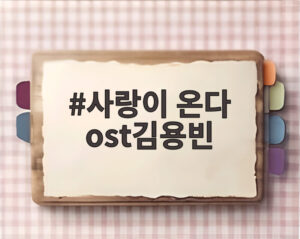 사랑이 온다 ost김용빈