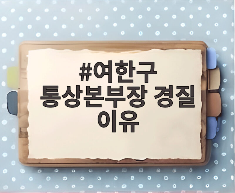 여한구 통상본부장 경질 이유와 향후 전망 1 여한구 통상본부장 경질 이유