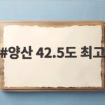 양산 42.5도 최고 기록의 의미 양산 42.5도 최고