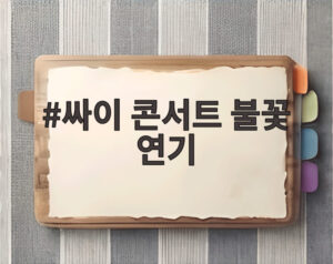 싸이 콘서트 불꽃 연기