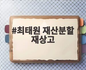 최태원 재산분할 재상고