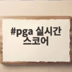 PGA 실시간 스코어 확인법과 꿀팁 pga 실시간 스코어