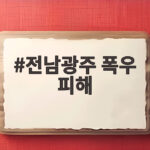 전남광주 폭우 피해