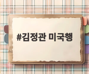 김정관 미국행