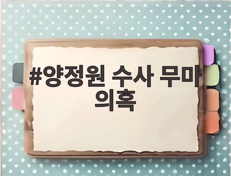 양정원 수사 무마 의혹