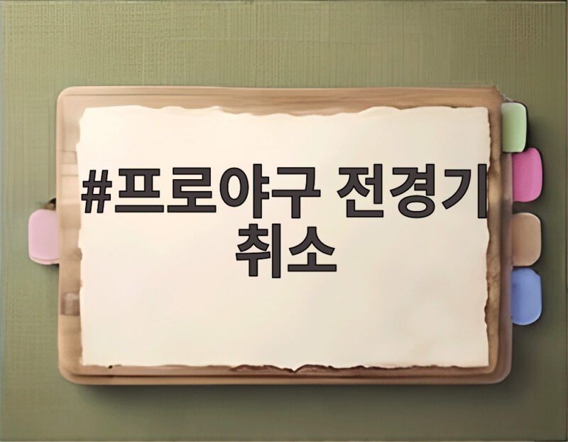프로야구 전경기 취소 폭염 대책 알아보기 1 프로야구 전경기 취소