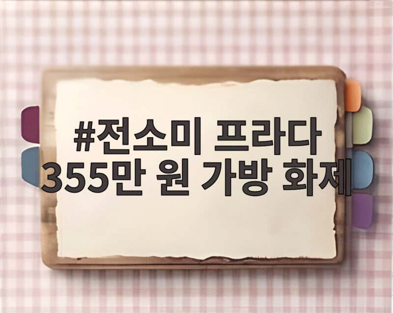 전소미 프라다 355만 원 가방 화제 완전 분석 1 전소미 프라다 355만 원 가방 화제