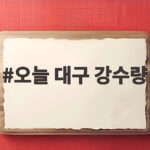 오늘 대구 강수량