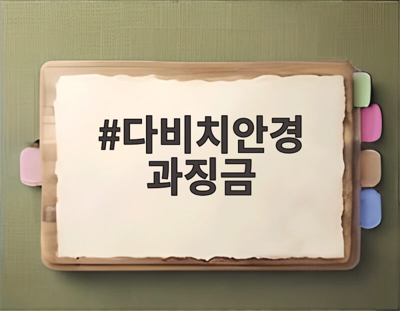 다비치안경 과징금